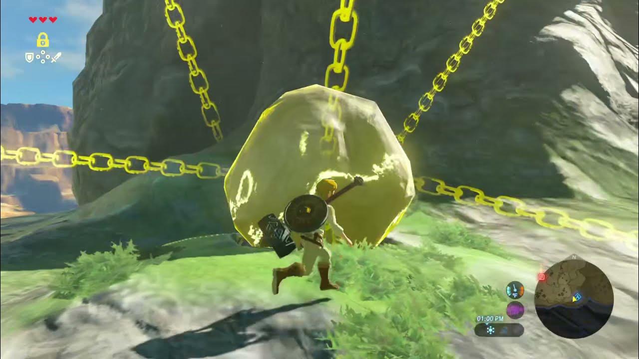 Zelda BOTW How to move big rock outside Owa Daim Shrine YouTube