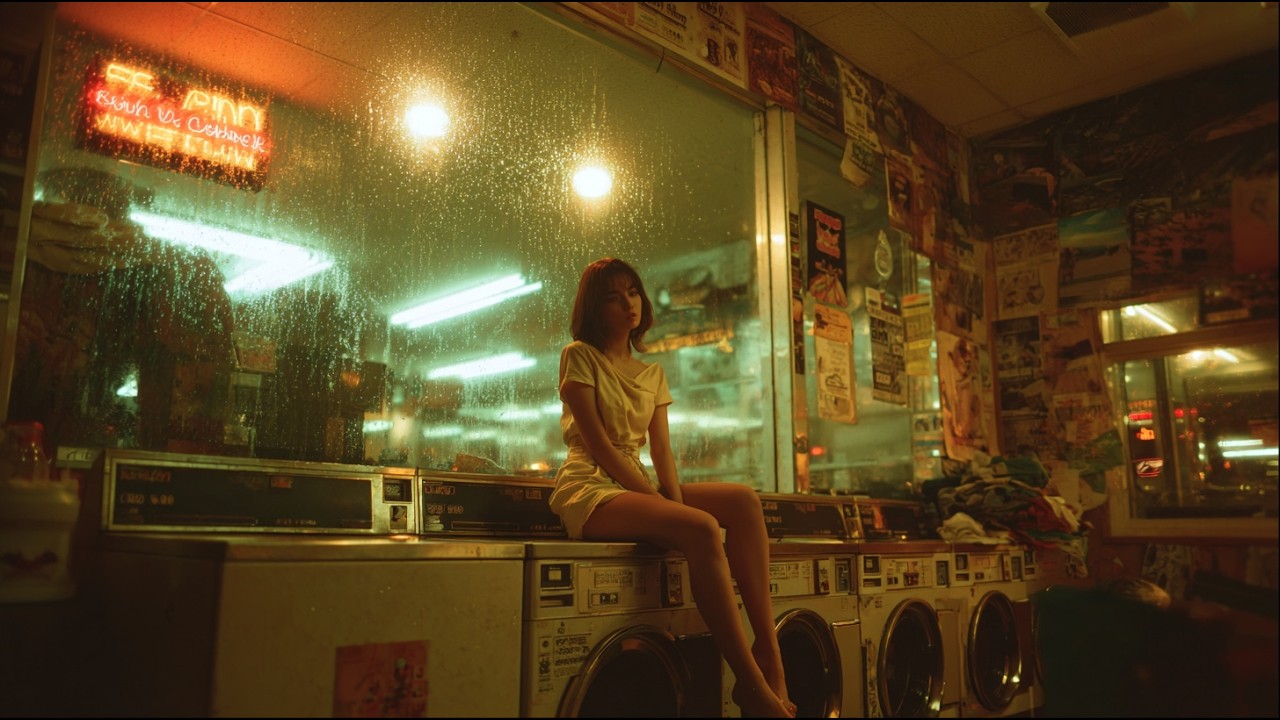 【睡眠・作業用BGM】深夜のコインランドリーと雨音。極上のChill R&B / Trap Soul Mix - Midnight Laundromat