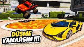 🌋 Canavar Arabalar vs Lamborghini Arabalar Lav Havuzunda 🌋 GTA 5