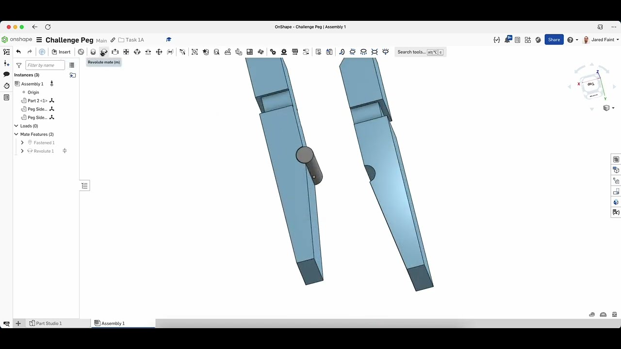Onshape Build Challenges OnShape - Worksheet 5 Challenge - Peg - YouTube