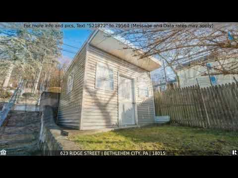 623 Ridge Street, Bethlehem City, PA home video tour