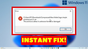 How To Fix The Archive Is Either In Unknown Format or Damaged Error Solution [100% WORKING]
