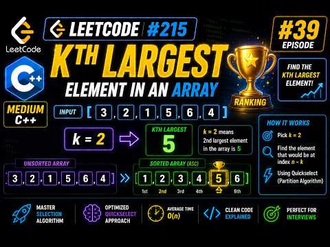🔥 LeetCode #39: 215. Kth Largest Element in an Array | Simplest C++ Solution