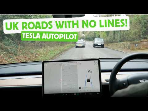 Tesla Autopilot demo on UK roads (HW3) and how it differs from others.