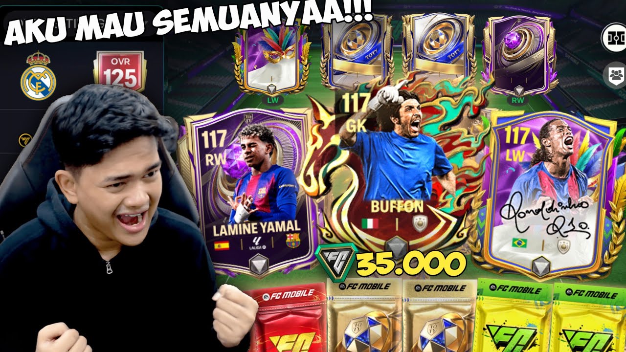 AKU TOP UP 35.000 FC POINT DEMI BUFFON, YAMAL & RONALDINHO! GA NYANGKA WANGI BANGET! - EA FC MOBILE