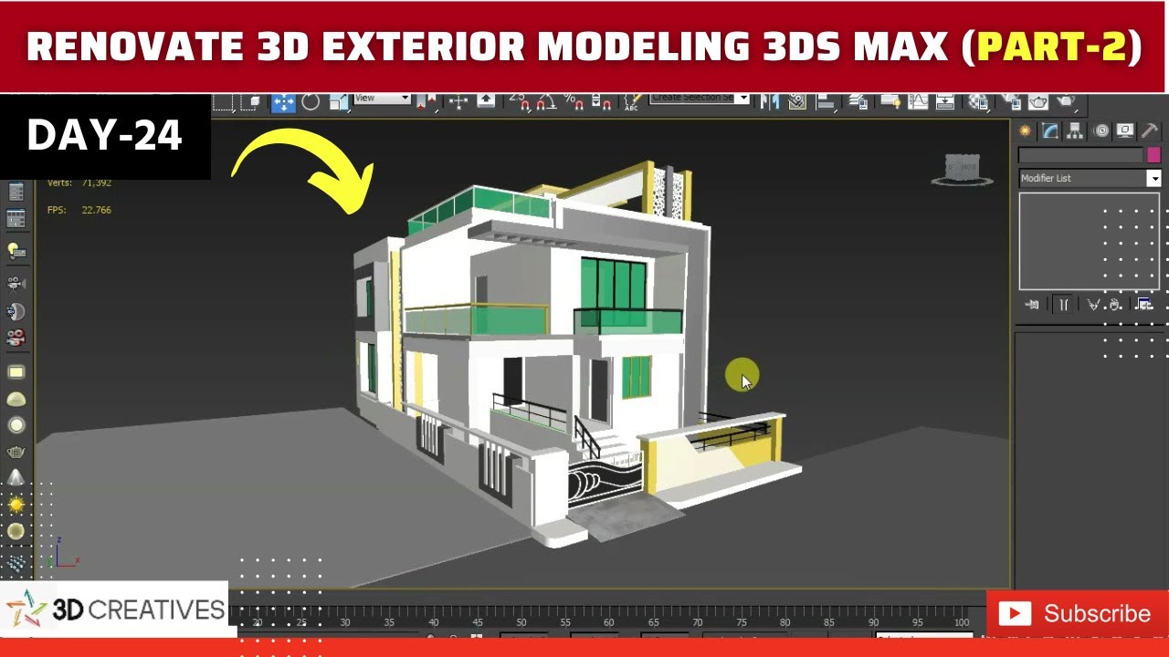 How to Renovate 3D Exterior Modeling 3Ds Max Tutorial - YouTube