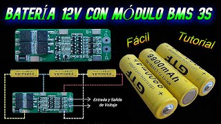 12v battery with 3S BMS module. Connection and operation.