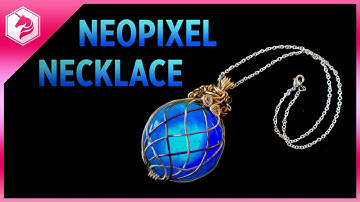 Glowing Wire Wrap Necklace with LED Lights - Programmable, with USB Charging