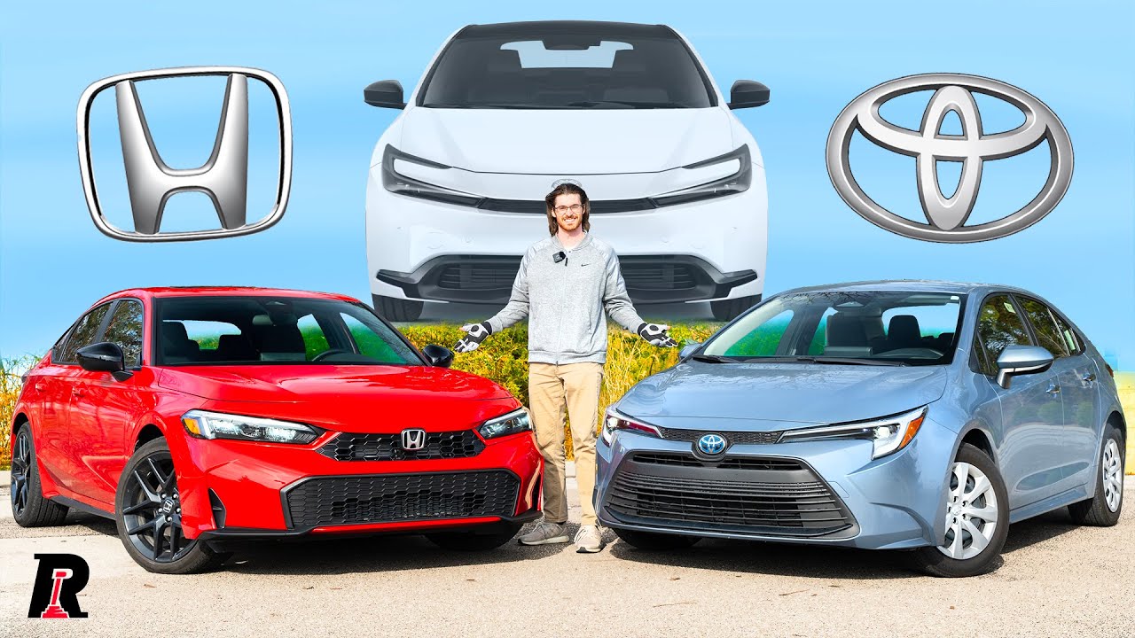 Honda Civic Hybrid vs Toyota Corolla Hybrid vs Prius / Frugal Face-off!