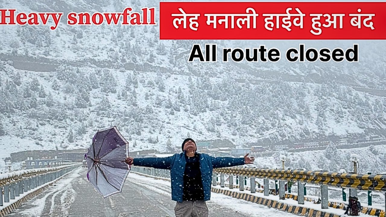 Ladakh Series||Manali Leh Highway Closed|Heavy Snowfall|Atal Tunnel Manali update Winter Wonderland 