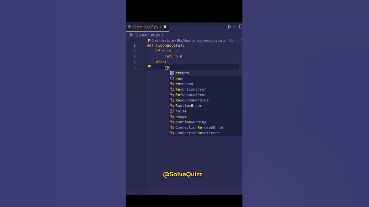 The Fibonacci Sequence Code #shorts #codingchallenge #codinghacks #quiz ... image.