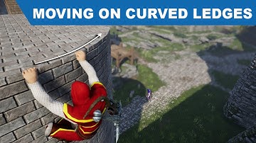 Unreal Climbing System -  Moving on curved ledges - UE4 Tutorials #251