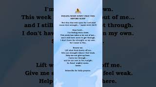 Feeling Down? Pray This Before Sleep #nightprayer #faith #jesus