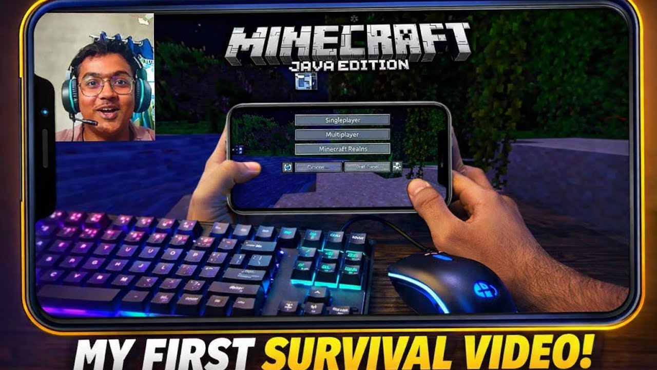 Java Mobile With Keyboard Java edition in mobile with keyboard mouse - YouTube