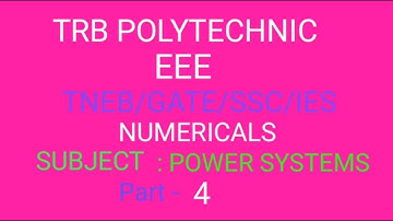 TRB POLYTECHNIC (ENGG)/ GATE/SSC/JE/TNEB/ POWER SYSTEMS Numerical / Power system stability (part-4)