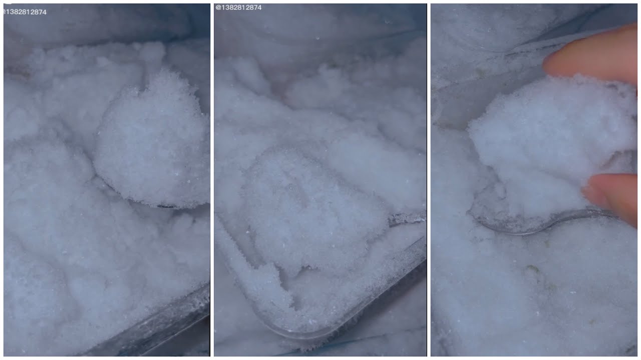 EP.8 FREEZER FROST | EATING ICE .asmr iceeating #freezerfrost #iceeating