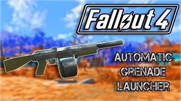 Fallout 4 New Weapon Mods PC - Automatic Grenade Launcher - 3rd Person and Fire Test #shorts