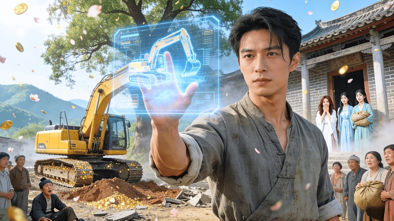 في زمن الفوضى،يتزوج ثلاثًا قسرًا،يوقظ نظامًا،يحصل على حفارة،يصبح غنيًا،يهزم جيش الأمير ويكسب الحياة.