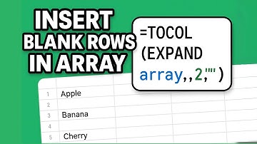 Insert a Blank rows inside array genreated Formula