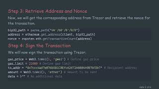 How to Send a Signed Transaction from Your Trezor Hardware Wallet Using Web3.py
