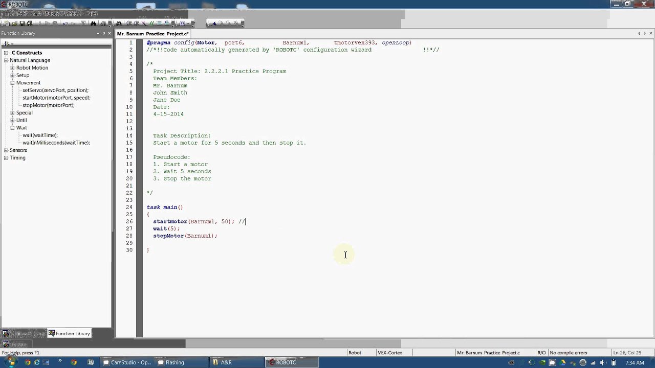 Robot C - #06 Adding Comments - YouTube