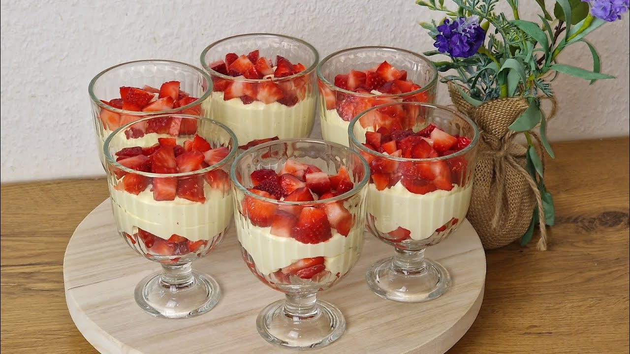 Vanille - Mascarpone- Dessert mit Erdbeeren im Glas 🍓 / Ramadan mit Tajin Kitchen 🌙