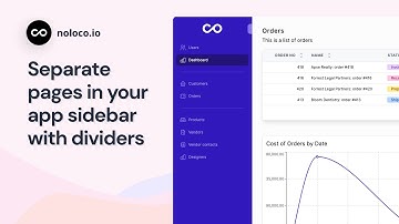 Separate pages in your Noloco app sidebar with dividers
