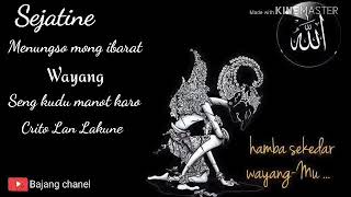 Sejatine menungso podo karo wayang