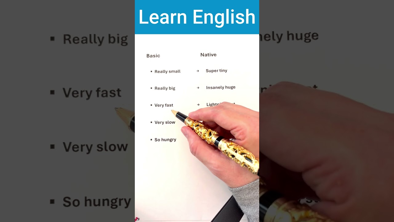 Basic and Native Speakers Vocabulary Lesson