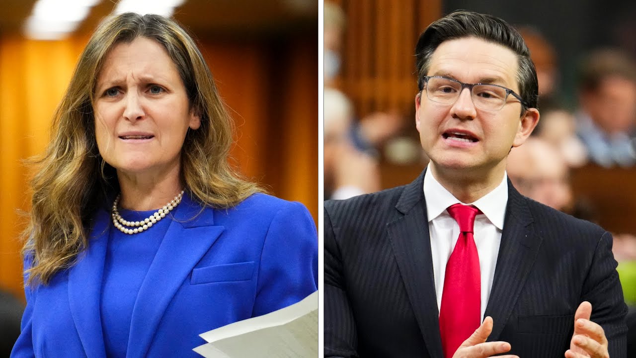WATCH Chrystia Freeland, Pierre Poilievre battle over inflation in Canada 