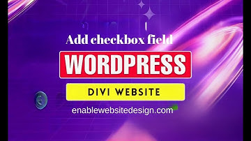 How to add checkbox field in divi wordpress website