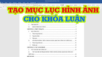 Cách tạo mục lục hình ảnh cho bài khóa luận trong Word