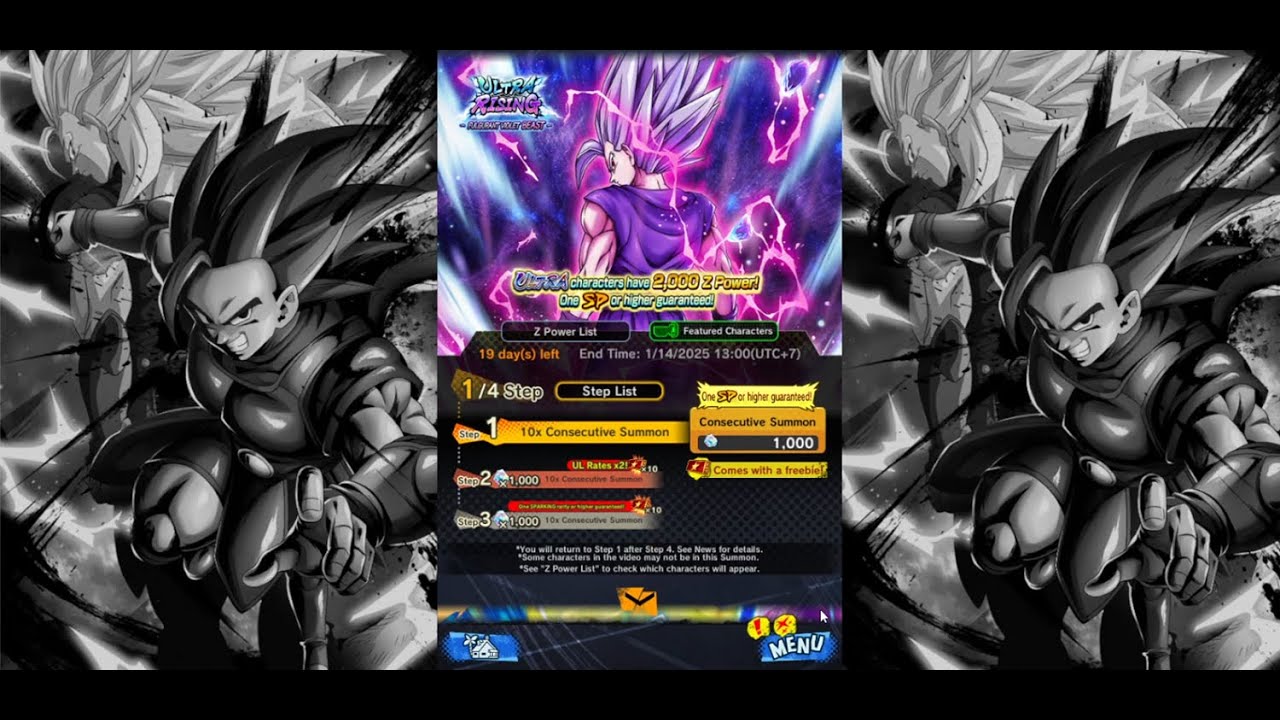 Beast Gohan DBL78-05U Ultra Rising Fulgurant Violet Beast Summon Gacha -Dragon Ball Legends Gameplay
