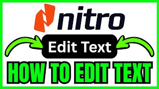 How To EDIT TEXT In Nitro PDF (QUICK & EASY) 2026