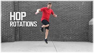 Hop Rotations | Single Leg Hop & Stick with 90 Degree Turn