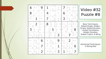 dxSudoku #32 2-String Kite Puzzle Set #1