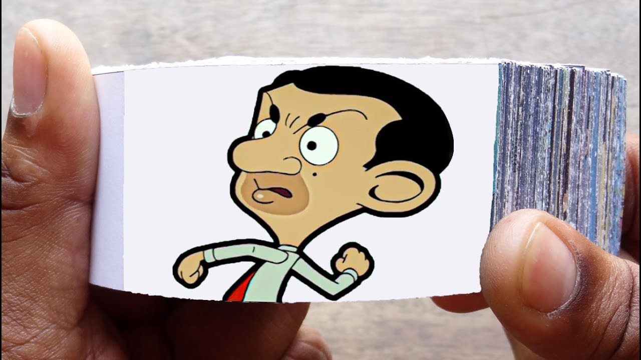 Mr Bean Cartoon Flipbook  9  Scared Bean Flip Book  Flip Book Artist 2020