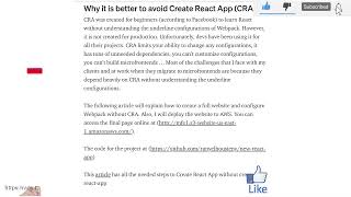 React from Beginner to Expert without CRA   Introduction