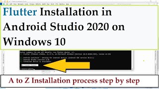 Flutter Installation and Setup in Android Studio on Windows 10