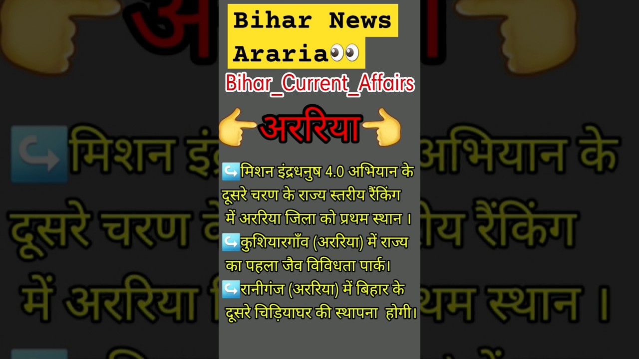 Amazing facts ARARIA District 