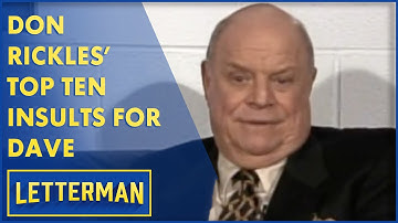 De tien meest beledigende opmerkingen van Don Rickles aan het adres van Dave | Letterman