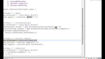 HOW TO SPLIT A STRING IN JAVA