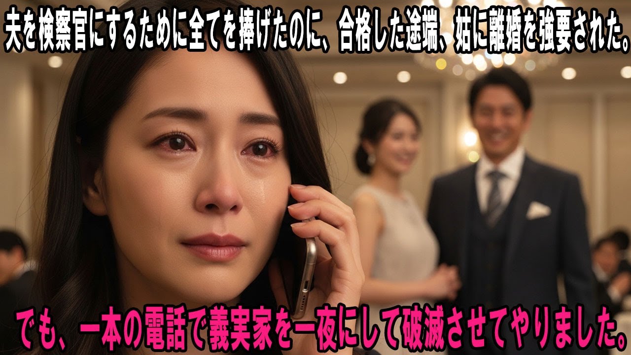 夫を検察官にするために全てを捧げたのに、合格した途端、姑に離婚を強要された。でも、一本の電話で義実家を一夜にして破滅させてやりました。