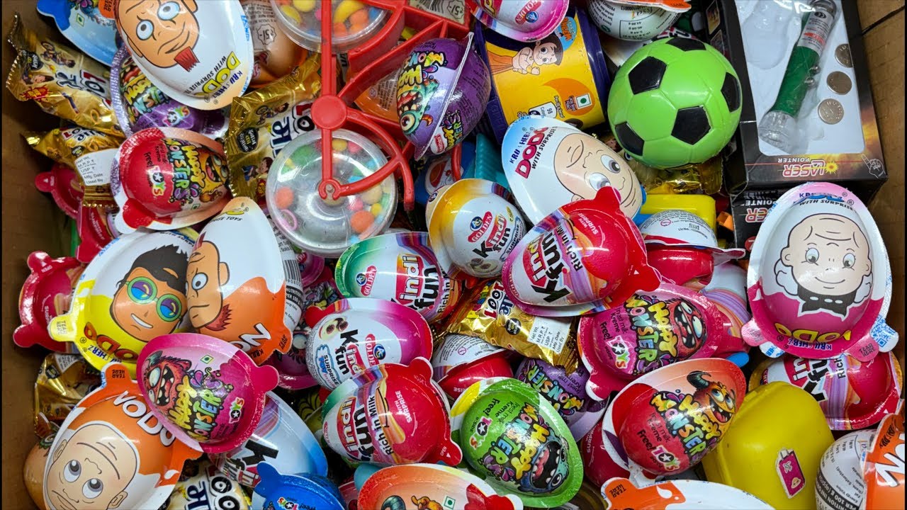 Some Lot’s Of Surprise Eggs and Kinder JoyUnboxing Of Surprise Eggs With Toys ASMR