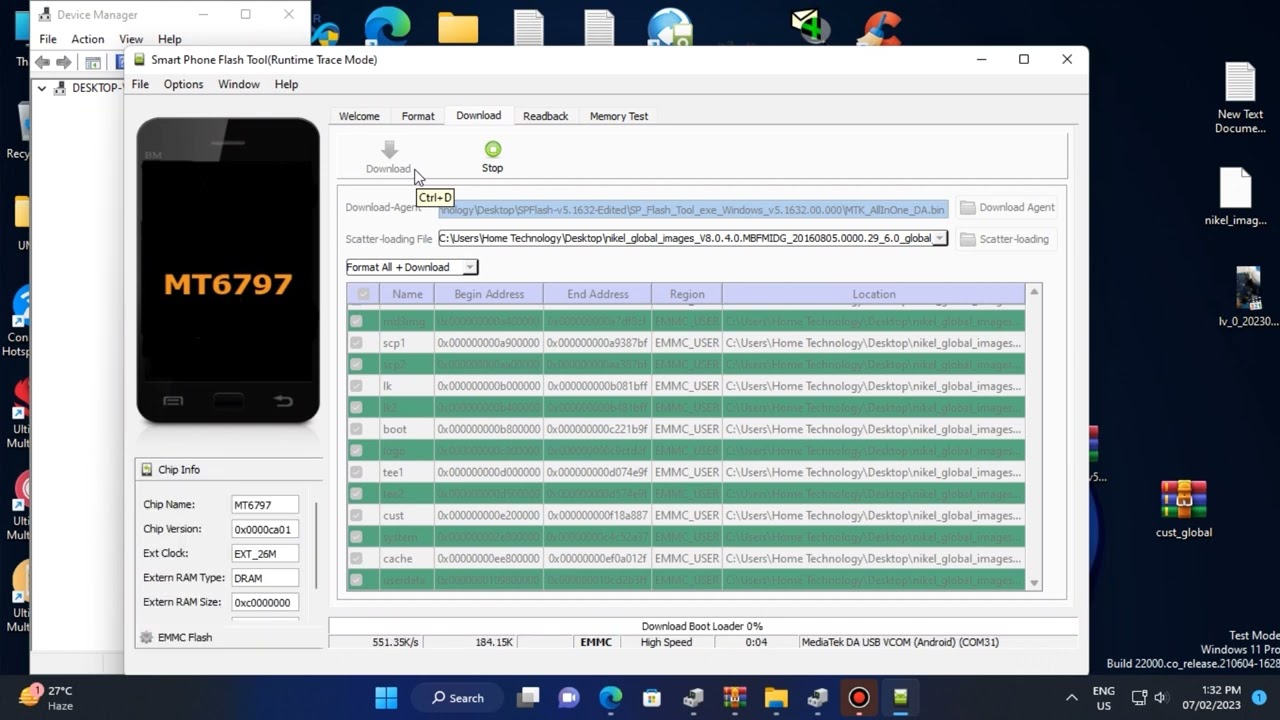 fix 100% xiaomi redmi note 4 mtk cust error boot loop Step-by-Step SP Flash Tool + File