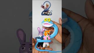 Zootopia Color Mixing Gary Desnake And Nick Wild And Judy Hopps Become Tralalero Tralala Made Clay