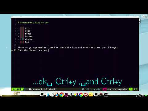 NeoVim Copilot demonstration with code examples