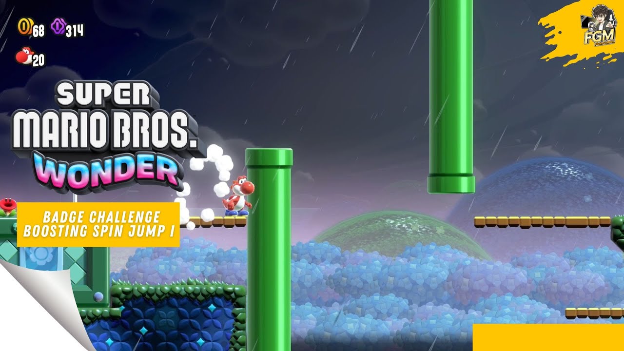 Badge Challenge Boosting Spin Jump I Game Super Mario Bros Wonder