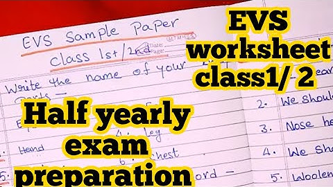 EVS worksheet for class 1||class 2 EVS question paper for exam |@sckidsclasses