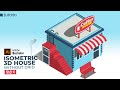 learn to create ISOMETRIC 3D in Illustrator without grid.